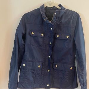 J Crew size S navy women’s rain jacket.